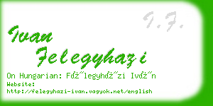 ivan felegyhazi business card